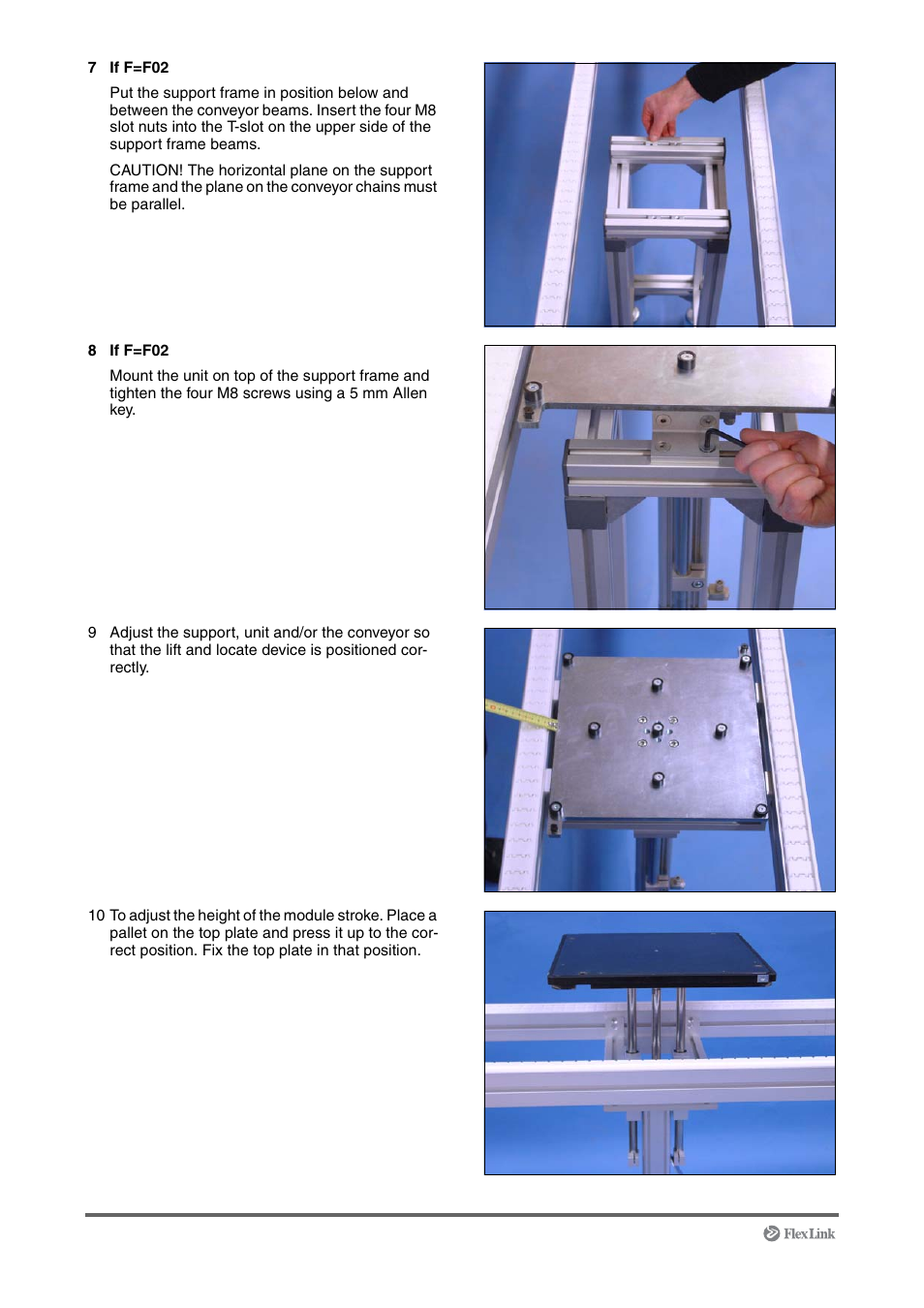 FlexLink XT (макс. 30 кг) Монтаж User Manual | Page 72 / 74
