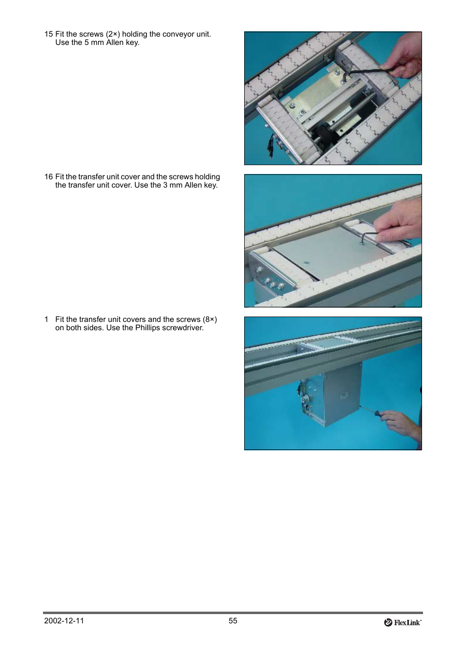 FlexLink XT (макс. 30 кг) Тех. обслуживание User Manual | Page 55 / 67