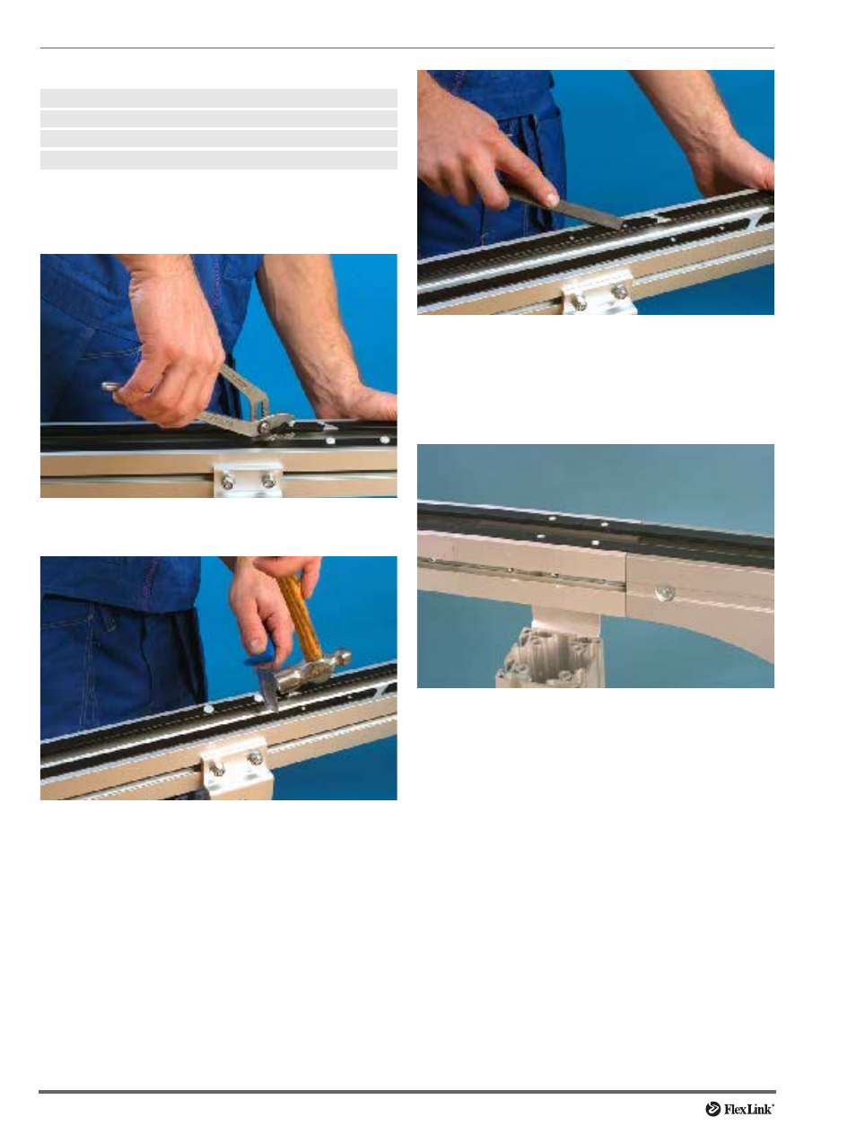 Anchoring slide rail (continued) | FlexLink X45 (43 мм) Тех. обслуживание User Manual | Page 16 / 19
