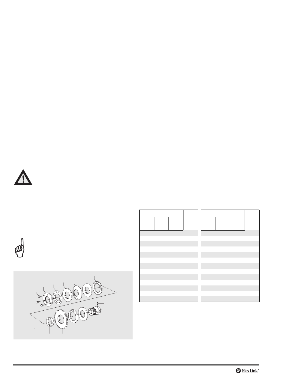 Slip clutch adjustment, Old and new versions, Introduction | Preparations for adjustment, Slip clutch should not be adjusted until, Clutch adjustment, old type | FlexLink X45 (43 мм) Тех. обслуживание User Manual | Page 6 / 19