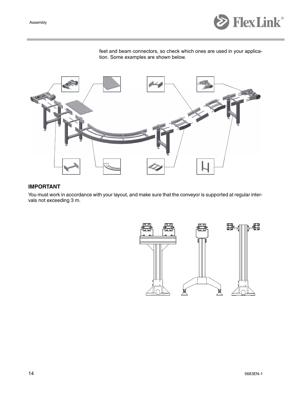 Important | FlexLink WL322 (322 мм) Монтаж User Manual | Page 18 / 48