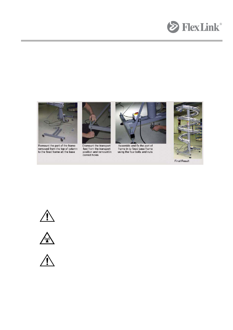 FlexLink Spiral Elevator User Manual | Page 32 / 74