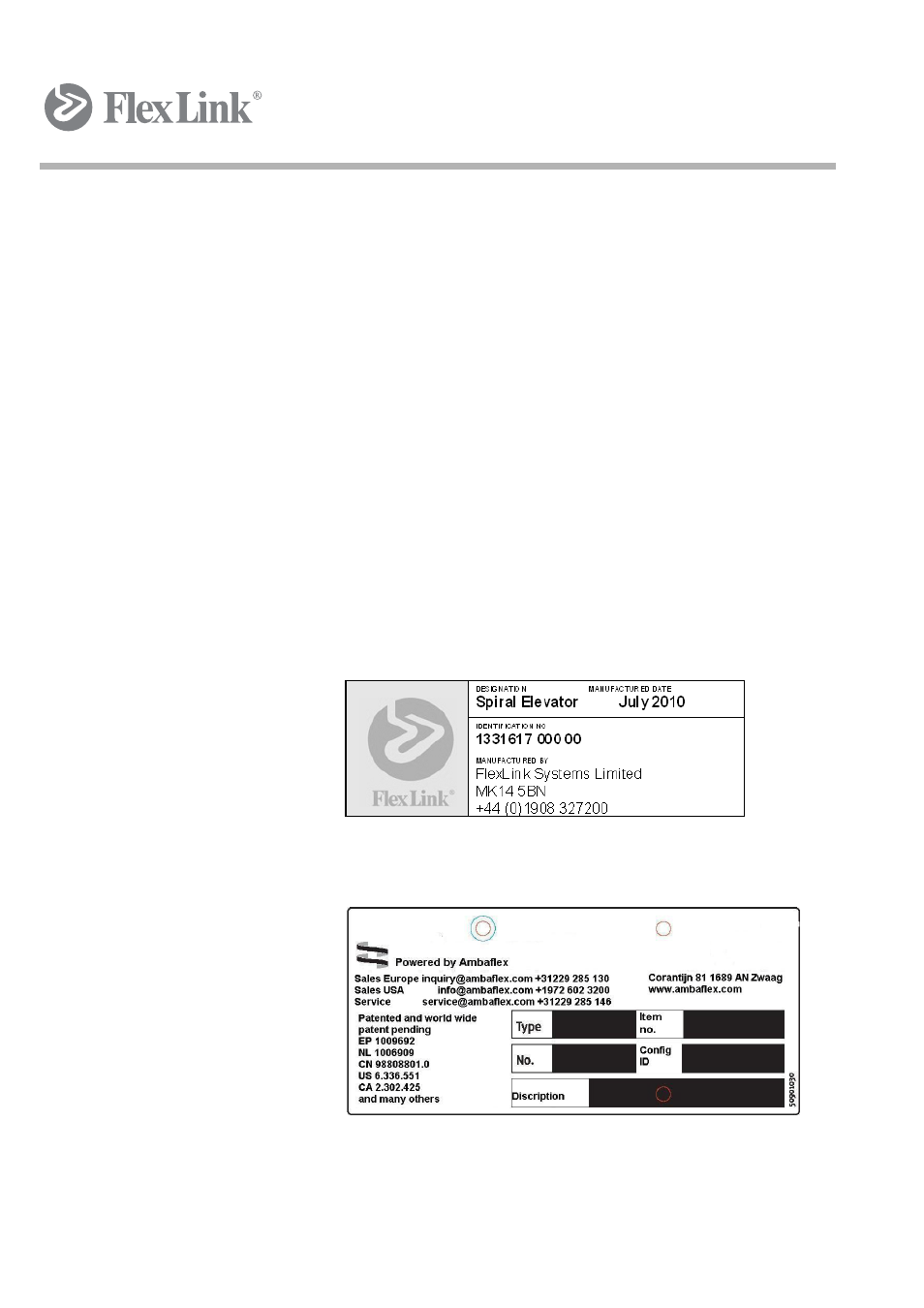 1 safety, 1 system information, 1safety | FlexLink Spiral Elevator User Manual | Page 9 / 74