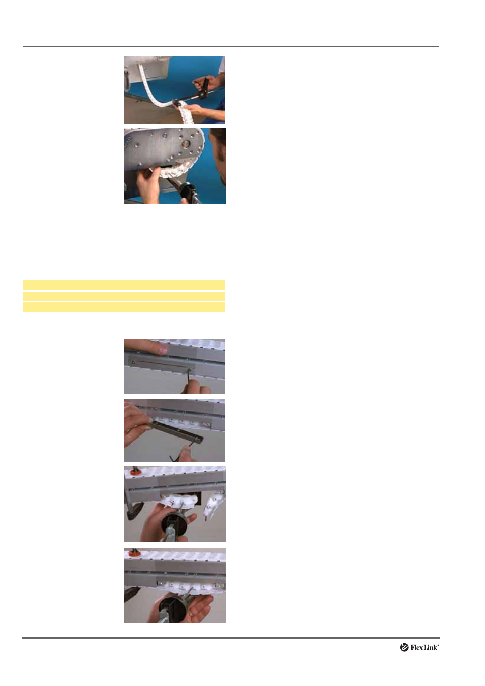 D. chain installation (continued) | FlexLink Конвейерная цепь Монтаж User Manual | Page 2 / 2