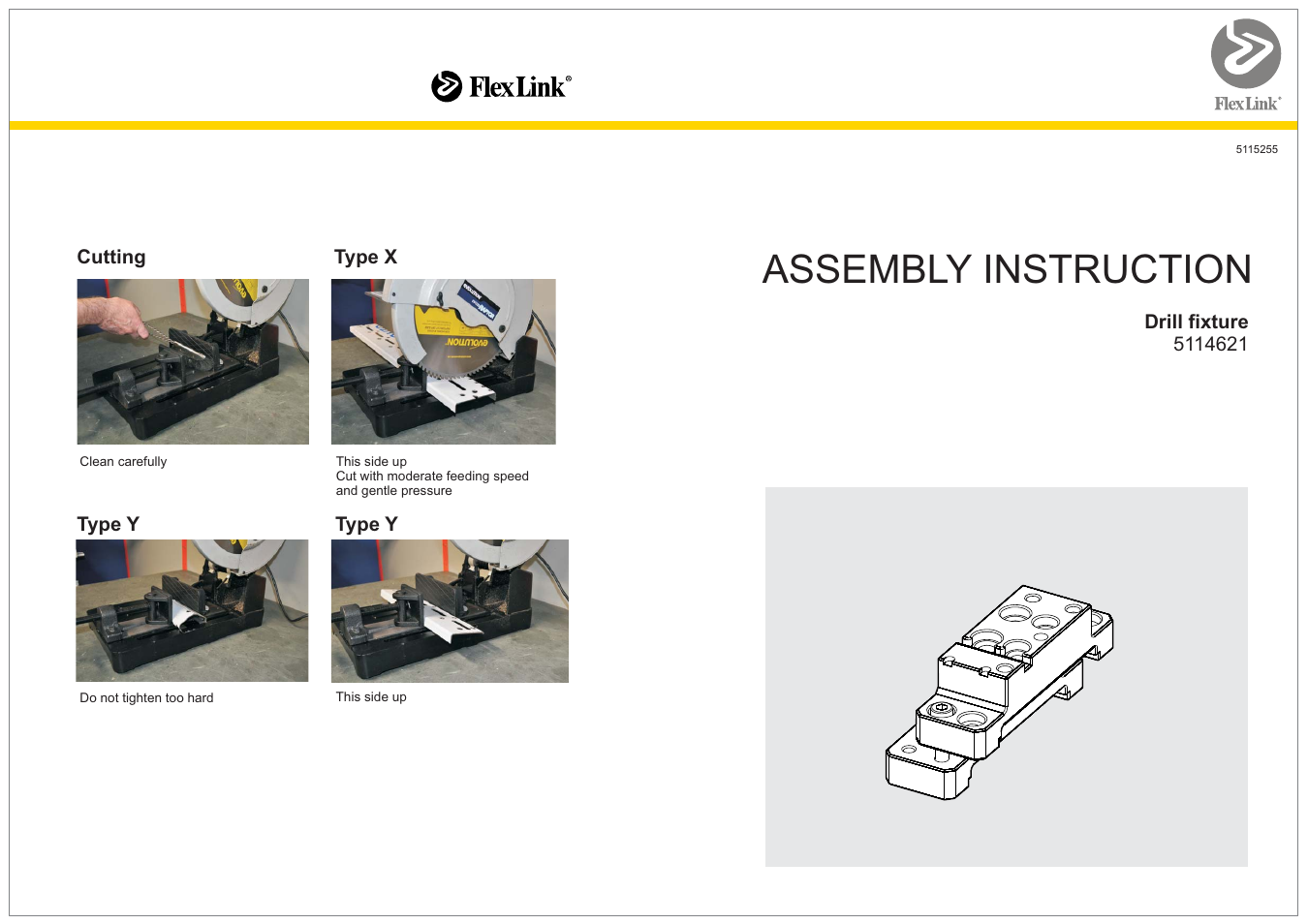 Assembly instruction | FlexLink Приспособление для сверления профиля Монтаж User Manual | Page 2 / 2