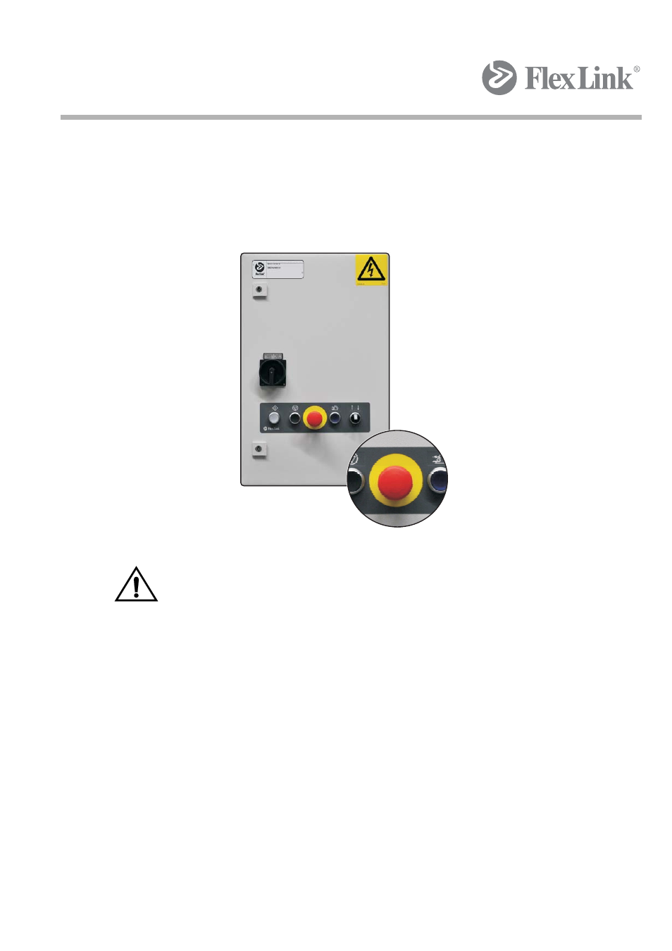 2 emergency stops | FlexLink Elevator Руководство пользователя User Manual | Page 18 / 102