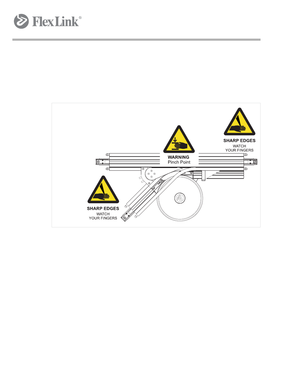 4 safety information, Figure 2 sharp edges, 5 intended use | FlexLink X65 Функциональные модули Руководство пользователя User Manual | Page 15 / 48