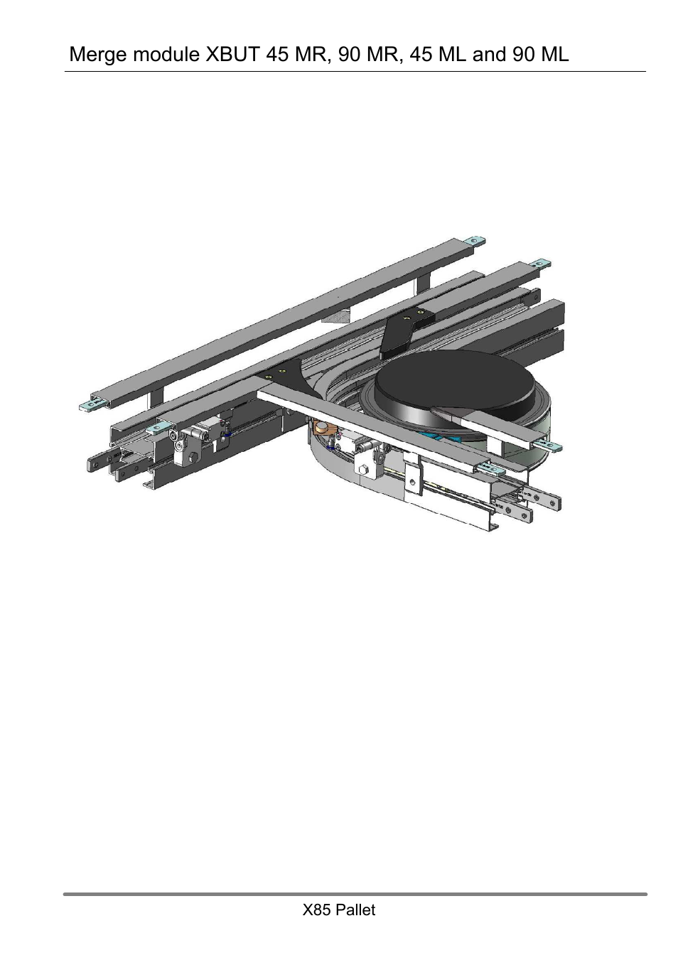 FlexLink X85 Модуль объединения XBUТ 45СR,90CR,45CL,90CL Руководство пользователя User Manual | Page 2 / 9