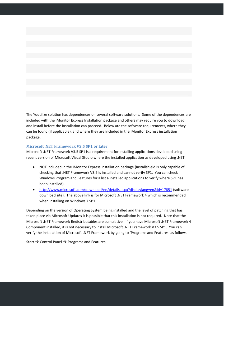 Software dependences, Microsoft .net framework v3.5 sp1 or later, Providing production efficiency | FlexLink YOUTILIZE User Manual | Page 11 / 125