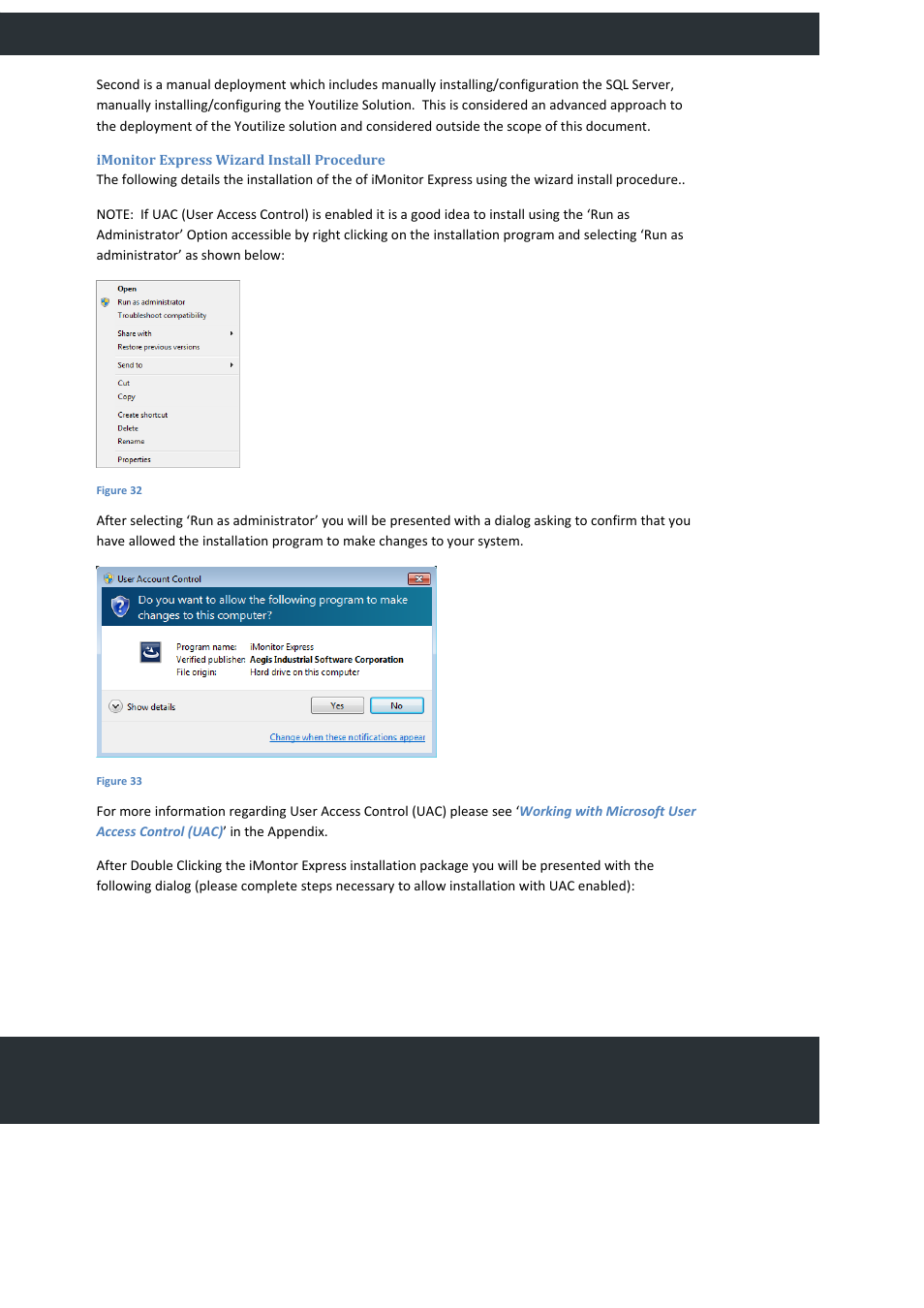 Imonitor express wizard install procedure, Providing production efficiency | FlexLink YOUTILIZE User Manual | Page 31 / 125