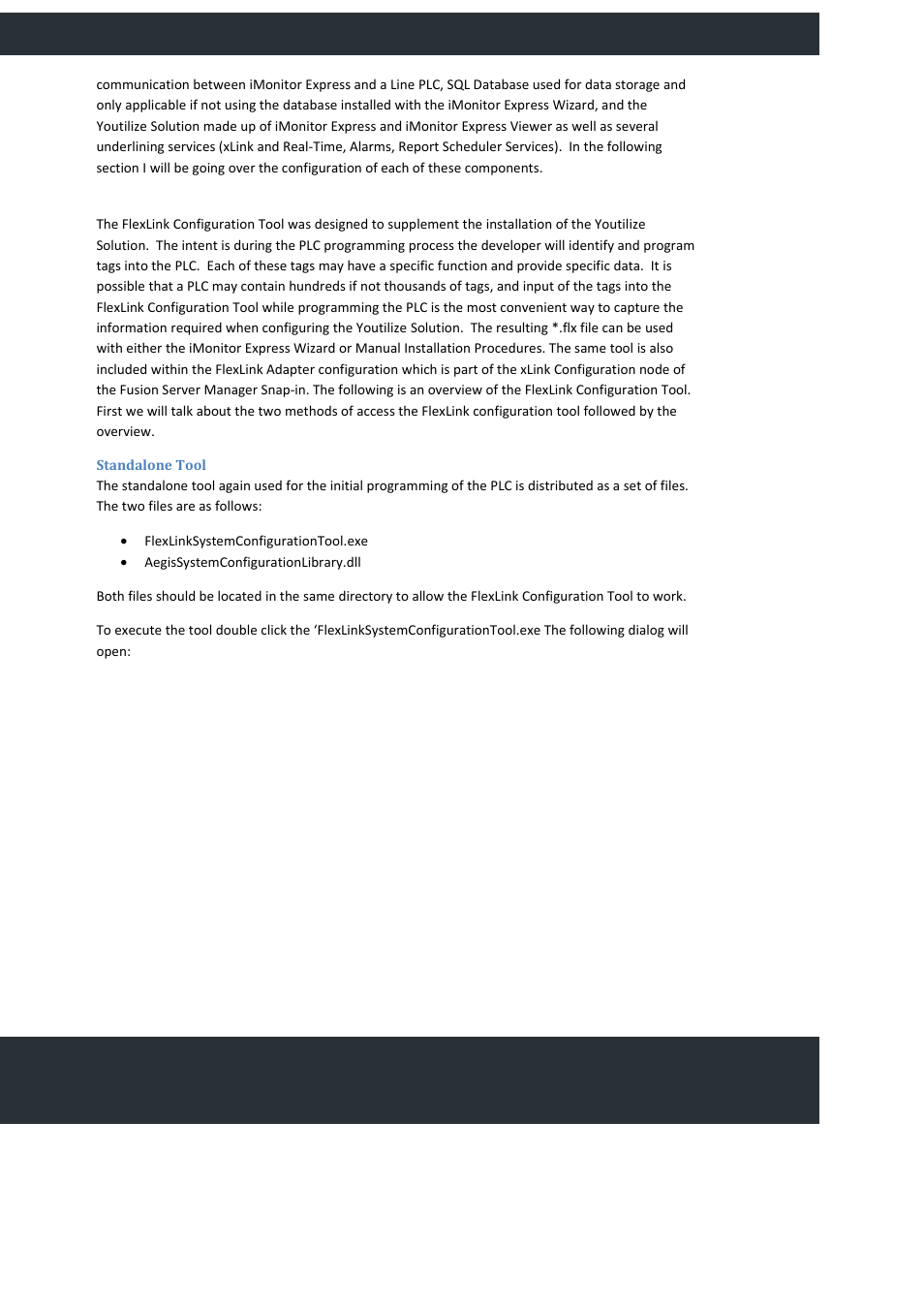 Flexlink configuration tool, Standalone tool | FlexLink YOUTILIZE User Manual | Page 53 / 125