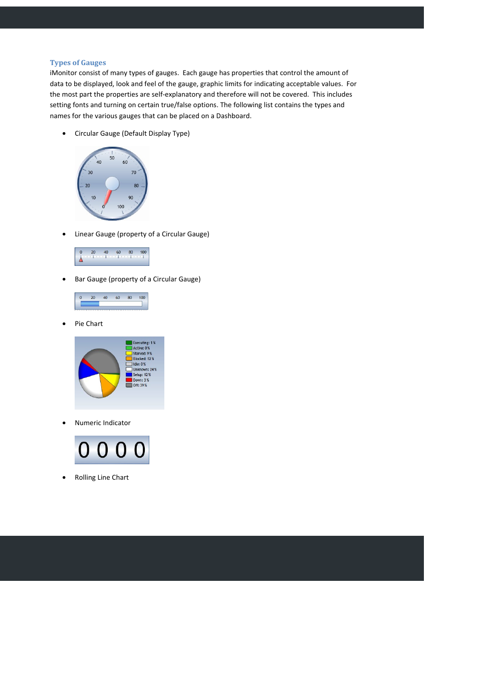 Working with gauges, Types of gauges, Providing production efficiency | FlexLink YOUTILIZE User Manual | Page 74 / 125