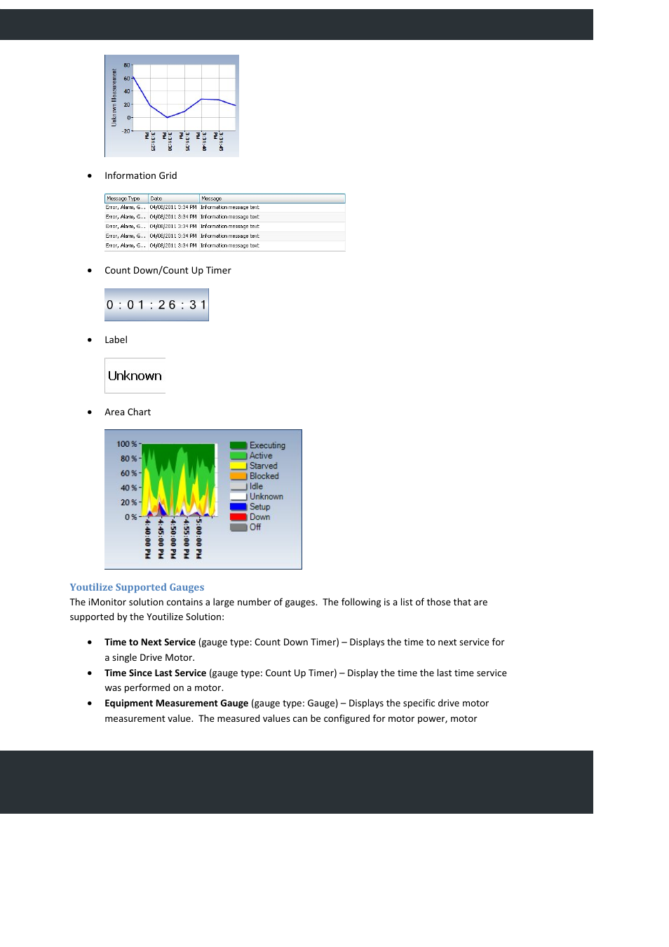 Youtilize supported gauges, Providing production efficiency | FlexLink YOUTILIZE User Manual | Page 75 / 125