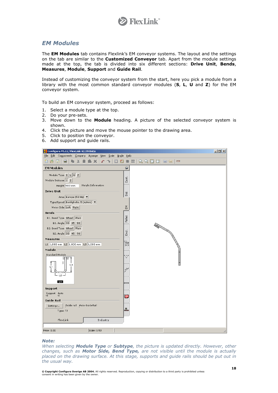 Em modules | FlexLink Configura User Manual | Page 18 / 41
