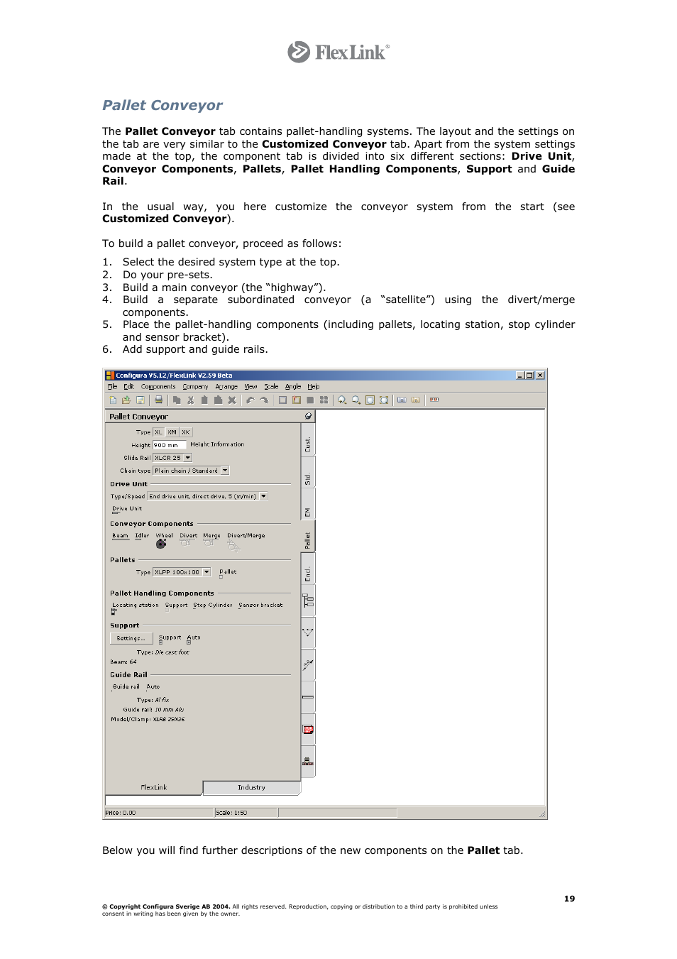 Pallet conveyor | FlexLink Configura User Manual | Page 19 / 41