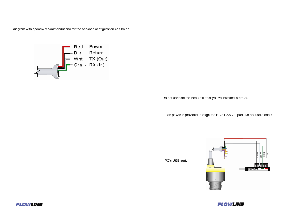 Wiring the echopod, Configuring the echopod | Flowline DL10 EchoPod User Manual | Page 3 / 6