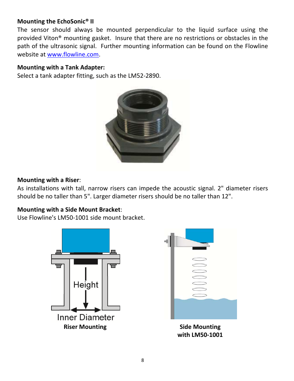 Flowline LU29 EchoSonic II User Manual | Page 8 / 12