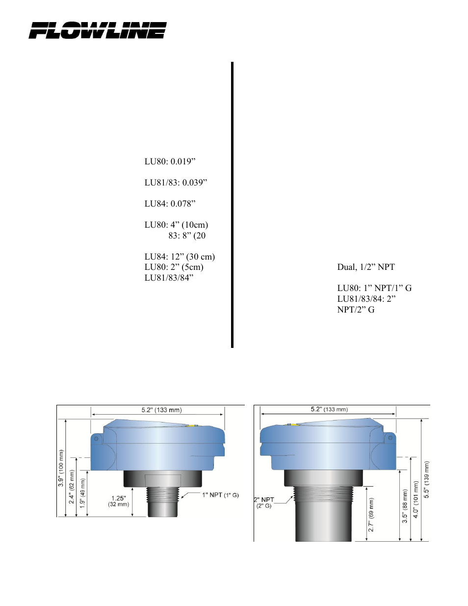 Flowline LU84-5161 EchoSpan User Manual | Page 7 / 22