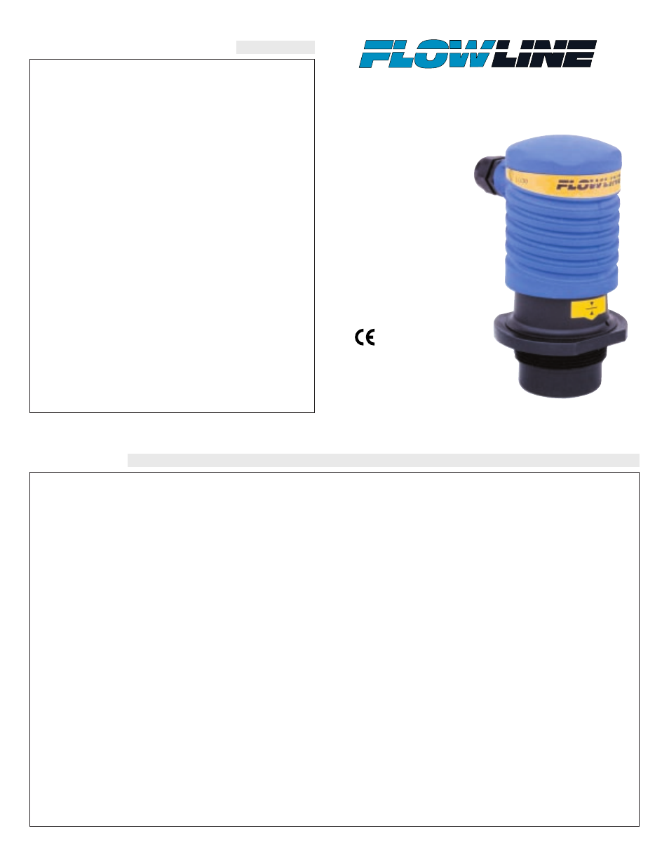 Flowline LU30 EchoTouch User Manual | 6 pages