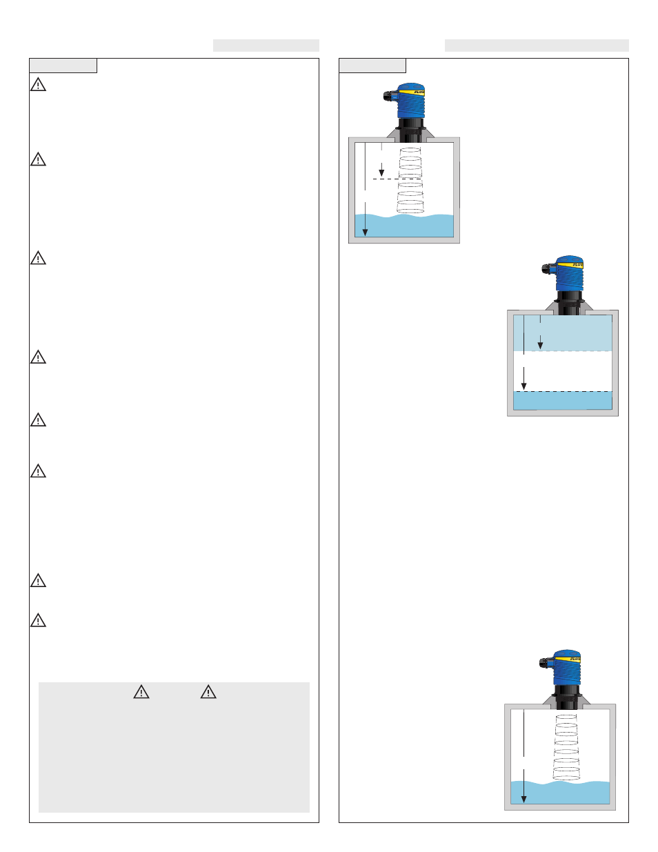 Safety precautions definitions | Flowline LU30 EchoTouch User Manual | Page 3 / 6