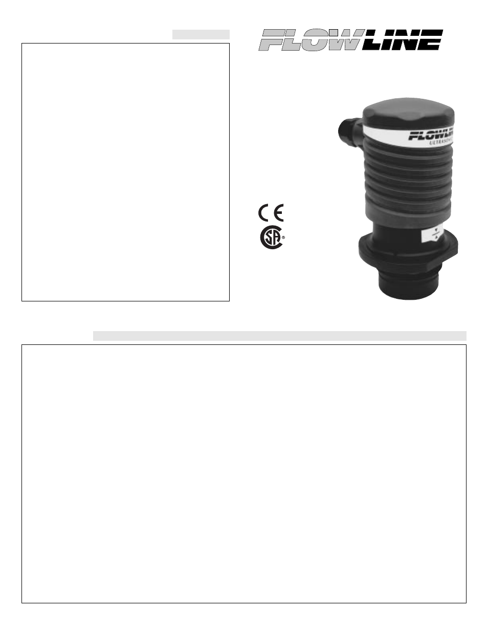 Flowline LU20 EchoTouch User Manual | 6 pages