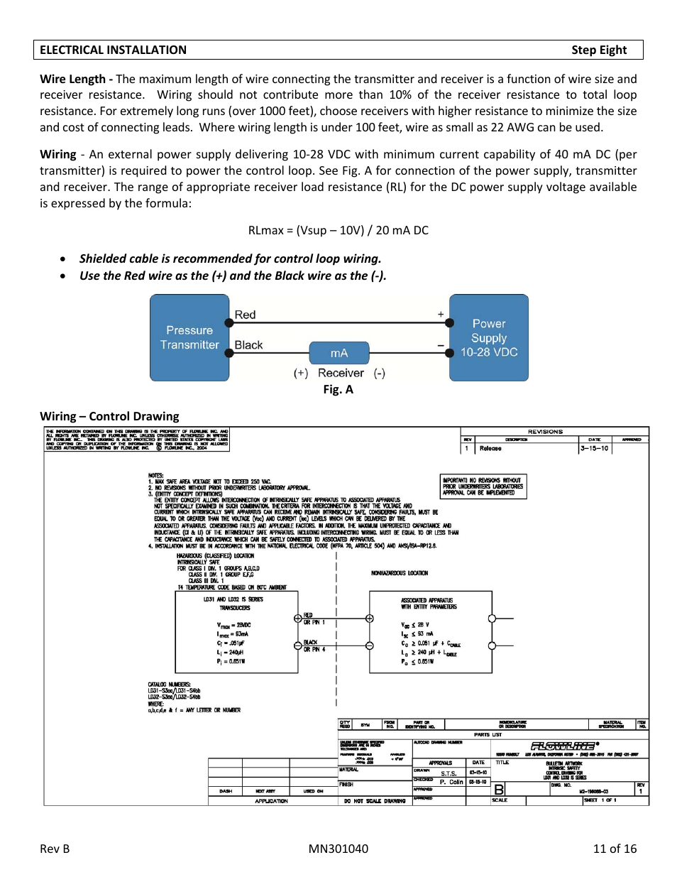 Flowline LD32‐S4_1 DeltaSpan User Manual | Page 11 / 16