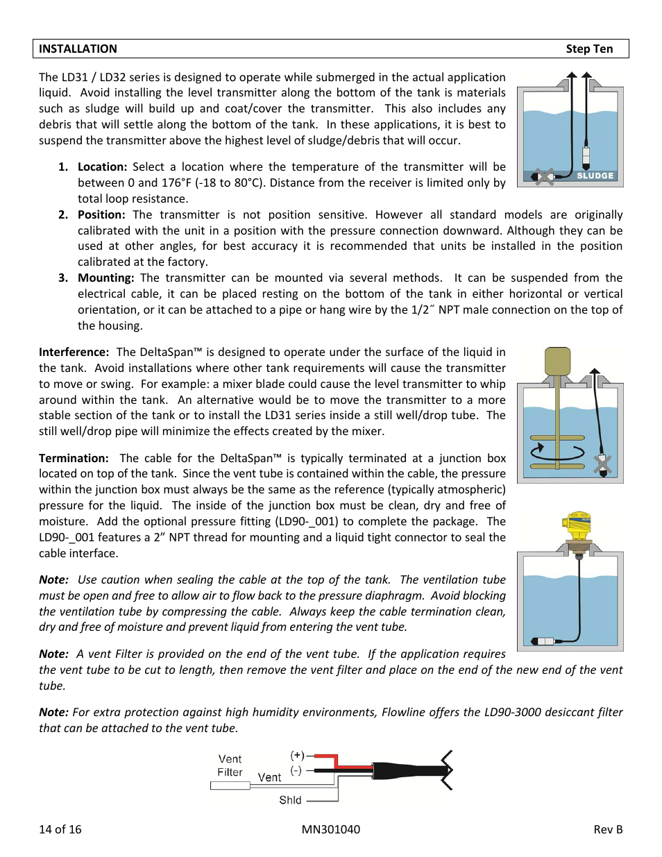 Flowline LD32‐S4_1 DeltaSpan User Manual | Page 14 / 16