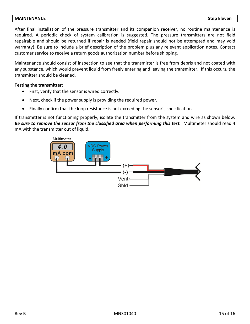 Flowline LD32‐S4_1 DeltaSpan User Manual | Page 15 / 16