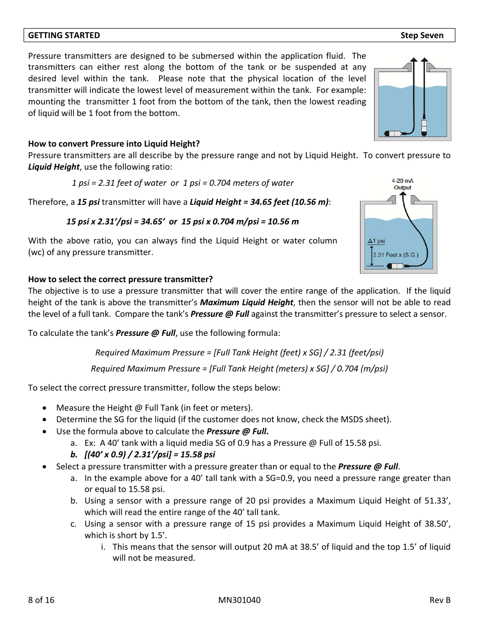 Flowline LD32‐S4_1 DeltaSpan User Manual | Page 8 / 16