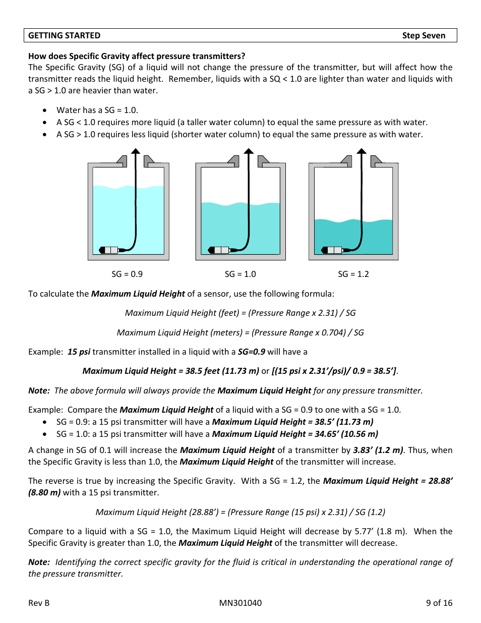 Flowline LD32‐S4_1 DeltaSpan User Manual | Page 9 / 16