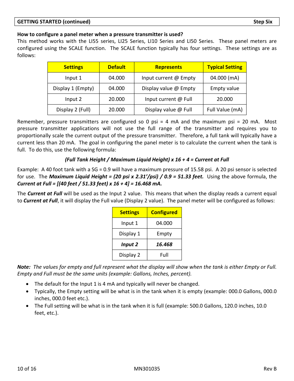 Flowline LD35 DeltaSpan User Manual | Page 10 / 16