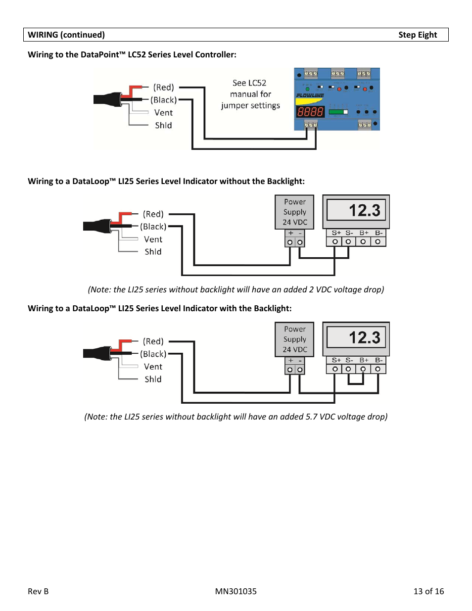 Flowline LD35 DeltaSpan User Manual | Page 13 / 16