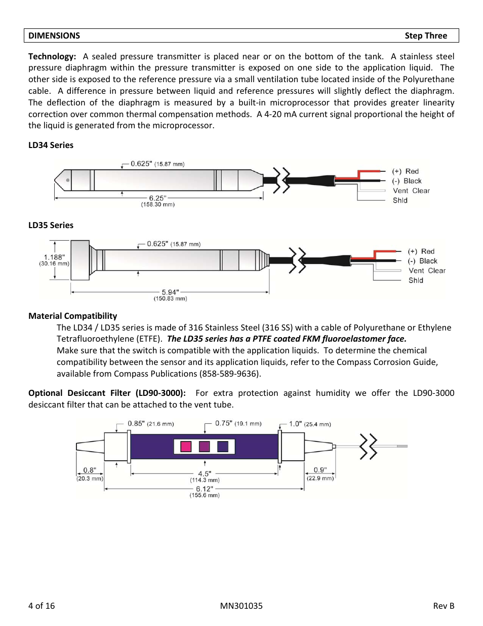 Flowline LD35 DeltaSpan User Manual | Page 4 / 16