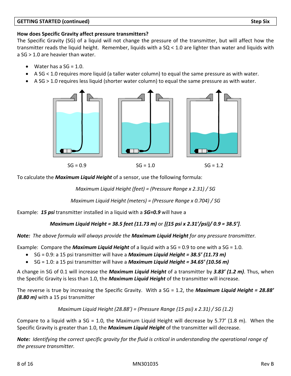 Flowline LD35 DeltaSpan User Manual | Page 8 / 16