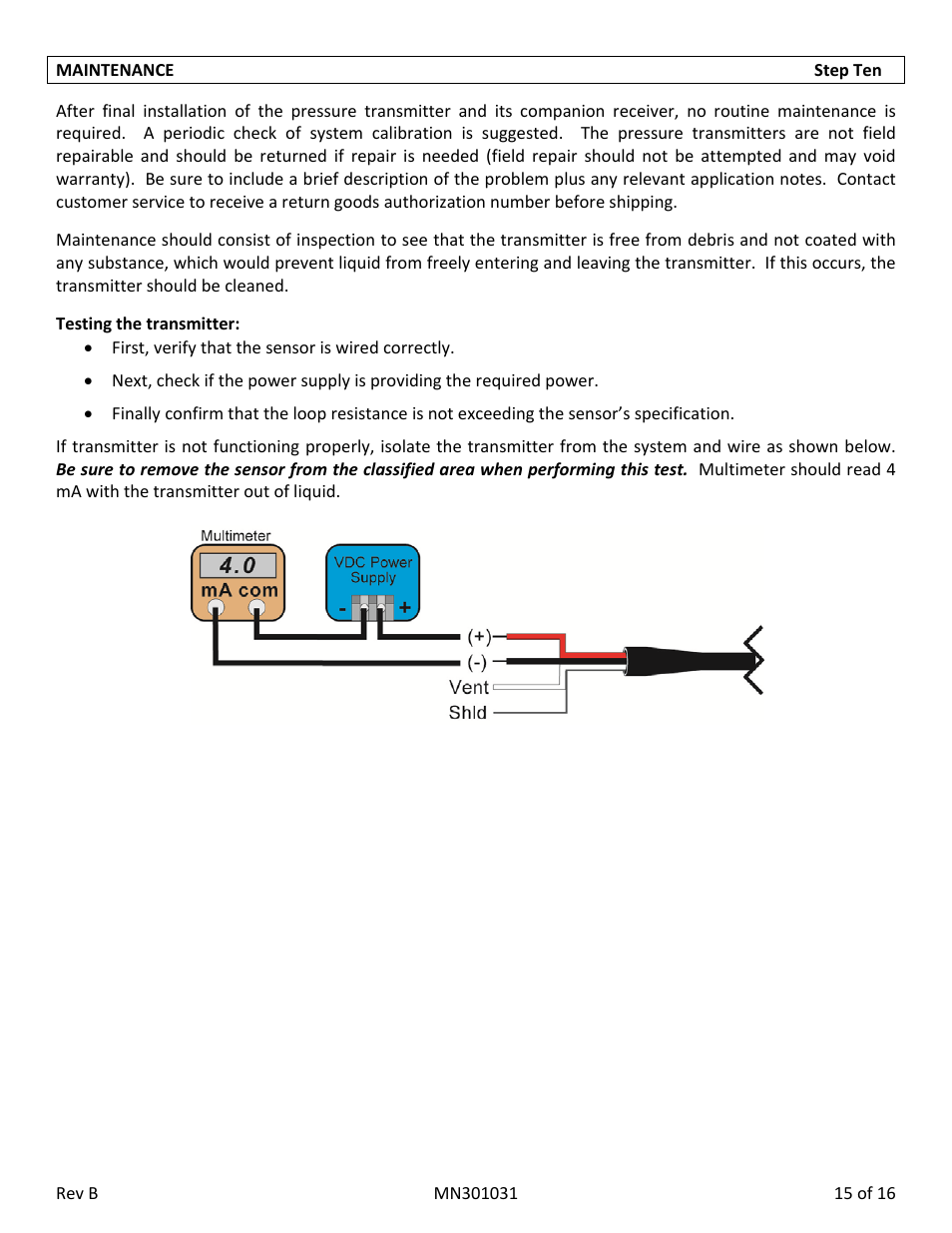 Flowline LD32‐S2_1 DeltaSpan User Manual | Page 15 / 16