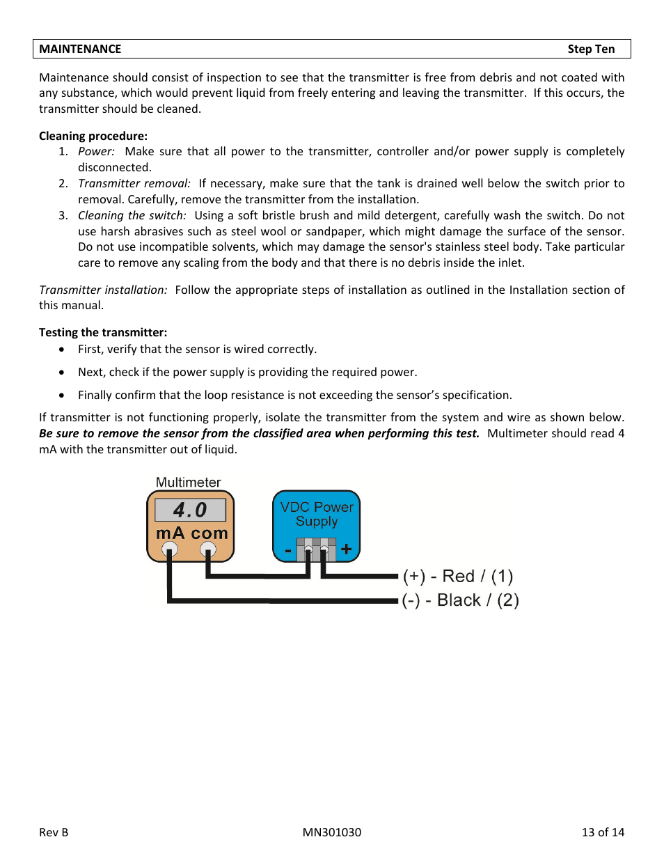 Flowline LD30 DeltaSpan User Manual | Page 13 / 14