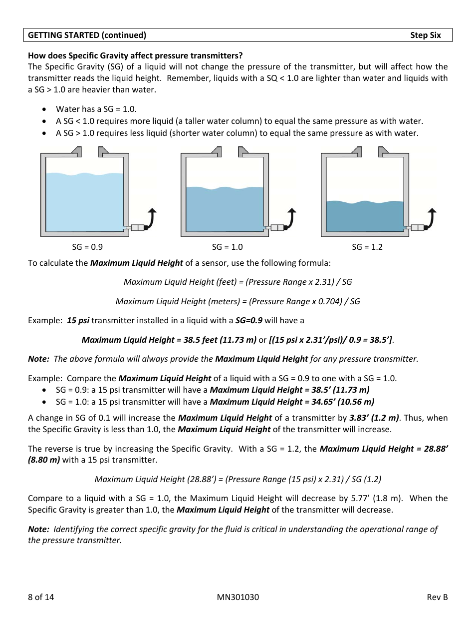 Flowline LD30 DeltaSpan User Manual | Page 8 / 14