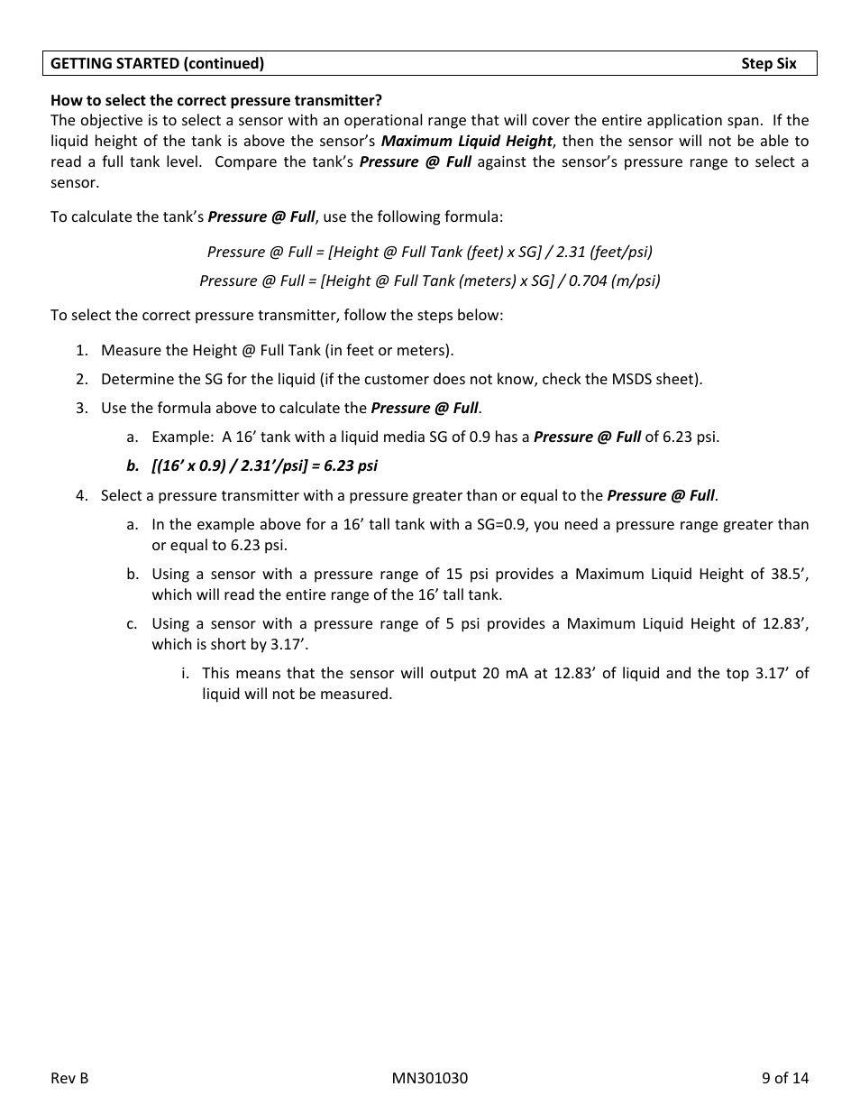 Flowline LD30 DeltaSpan User Manual | Page 9 / 14