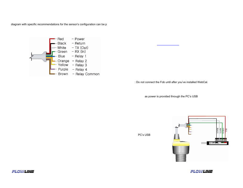 Wiring the echopod, Configuring the echopod | Flowline DS14 EchoPod User Manual | Page 3 / 6