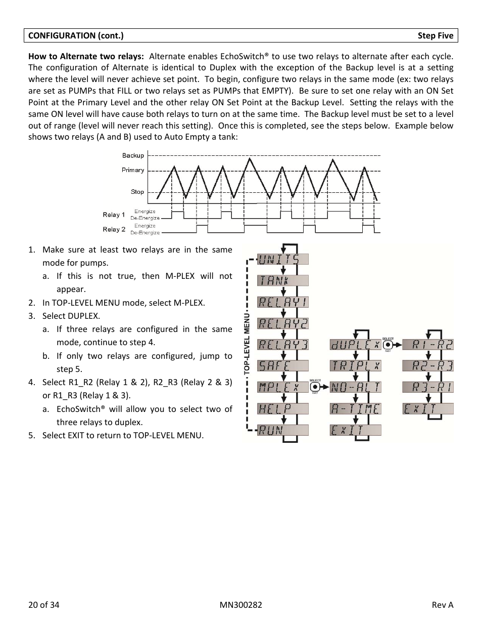 Flowline LU78 EchoSwitch User Manual | Page 20 / 34