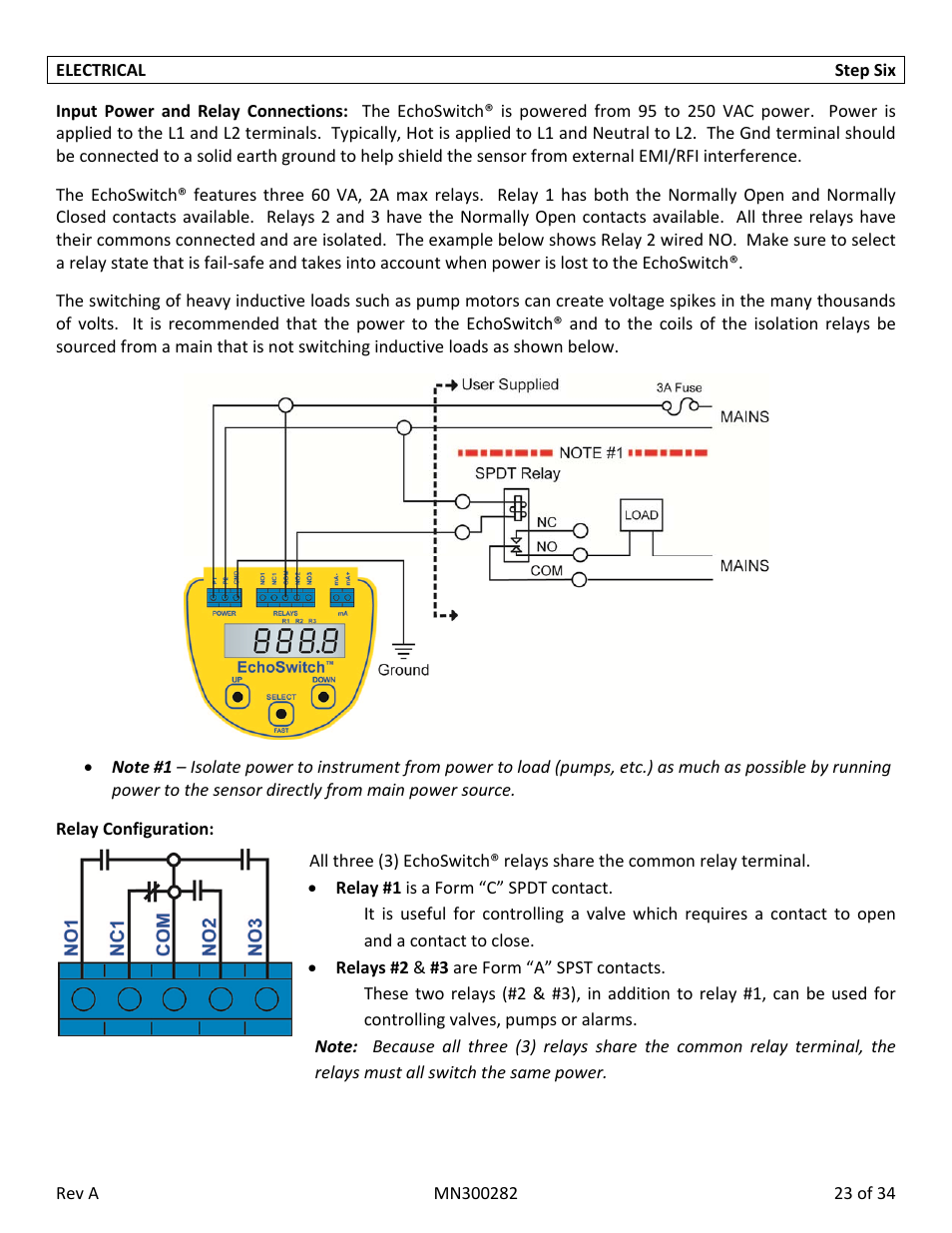 Flowline LU78 EchoSwitch User Manual | Page 23 / 34