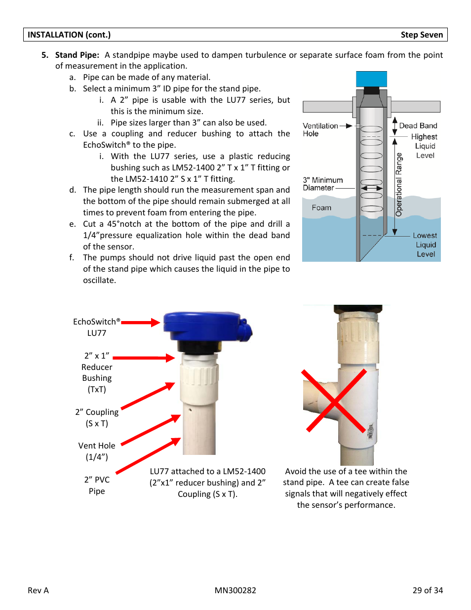 Flowline LU78 EchoSwitch User Manual | Page 29 / 34