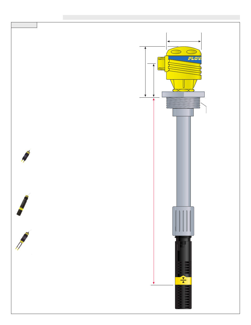 Specifications 2.5, 2" npt (1-1/2" g) a (specify) | Flowline AX1X Switch-Pak User Manual | Page 2 / 6