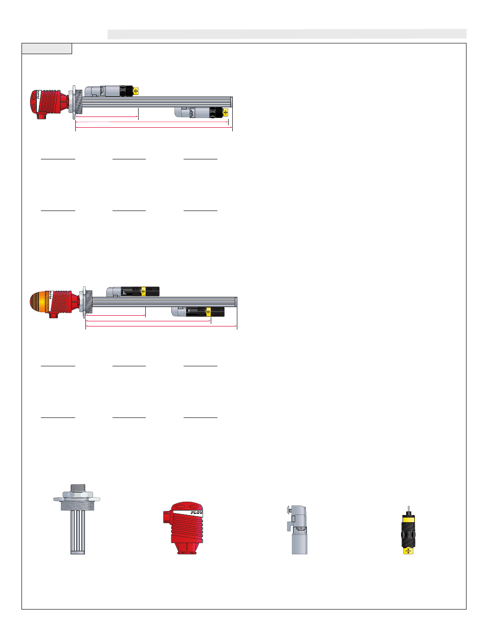 Components, Component list, Strobe alert configuration | Standard configuration | Flowline AX23 Smart Trak User Manual | Page 3 / 8