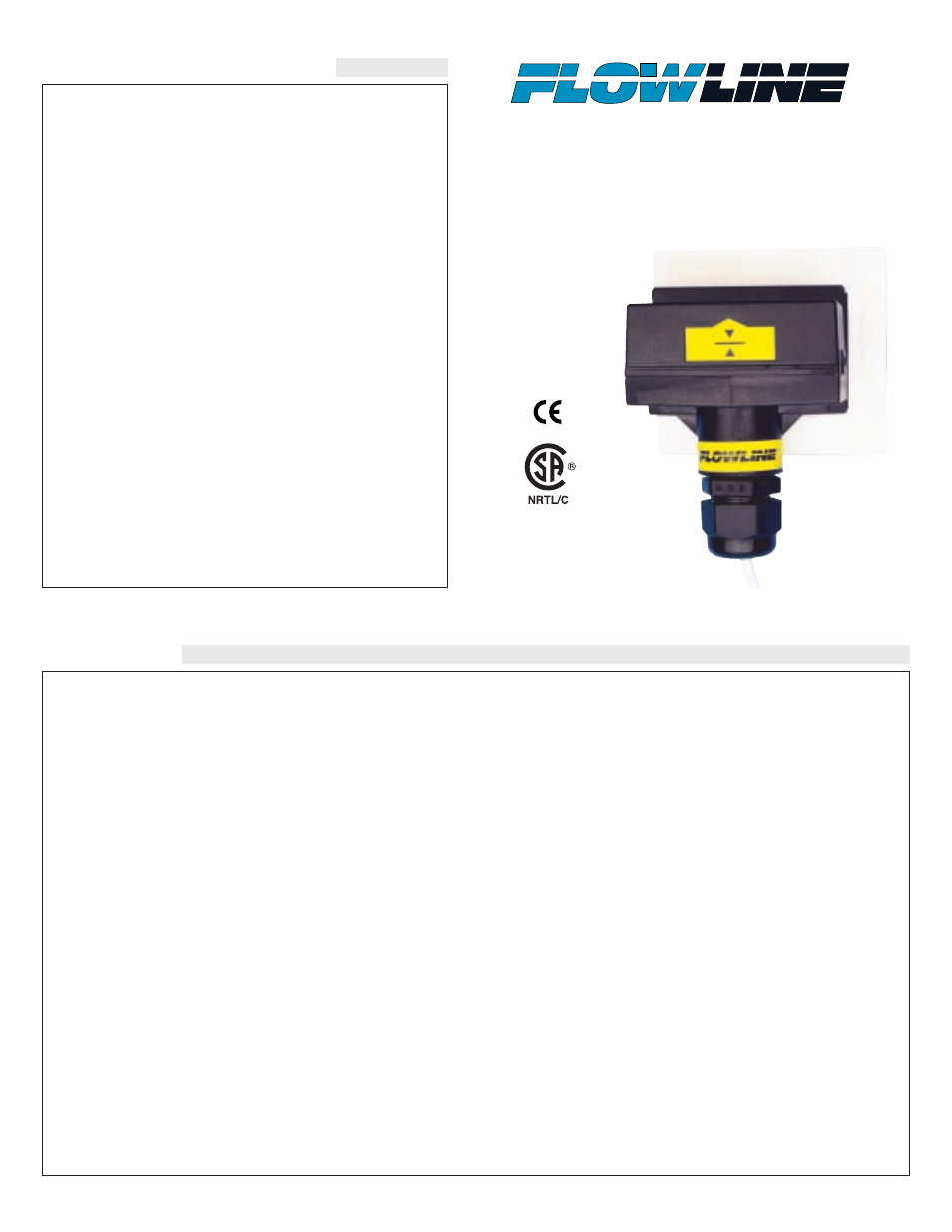 Flowline LP50 Switch-Tek User Manual | 6 pages