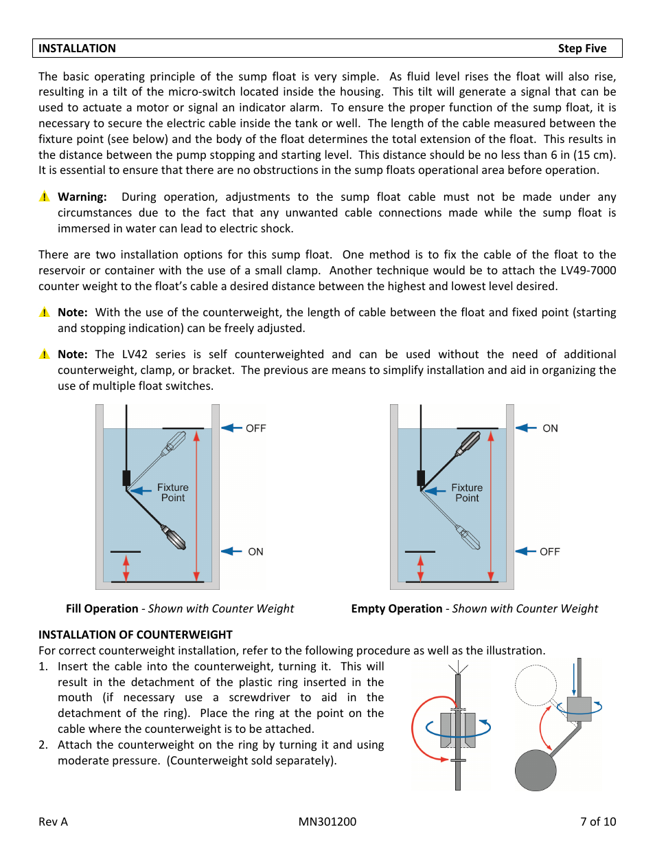 Flowline LV42 Switch-Tek User Manual | Page 7 / 10