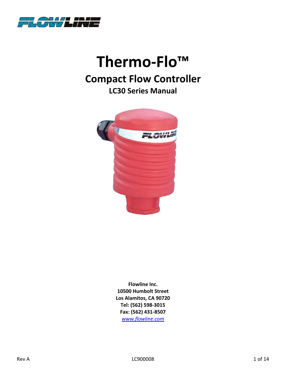 Flowline LC30 Thermo-Flo User Manual | 14 pages