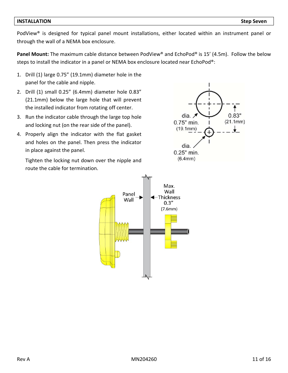 Flowline LI40-1001 PodView User Manual | Page 11 / 16