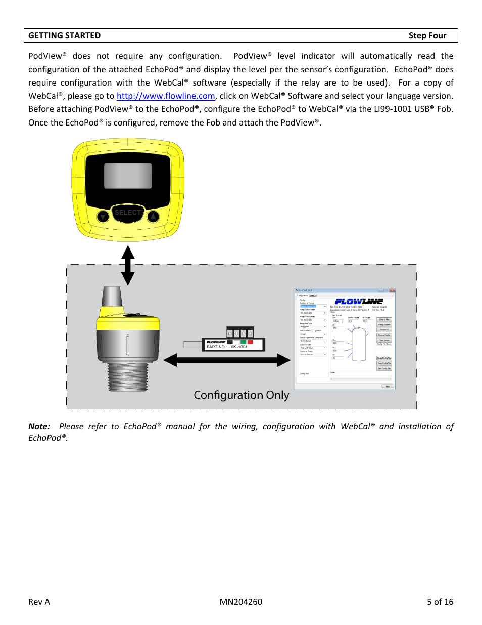 Flowline LI40-1001 PodView User Manual | Page 5 / 16