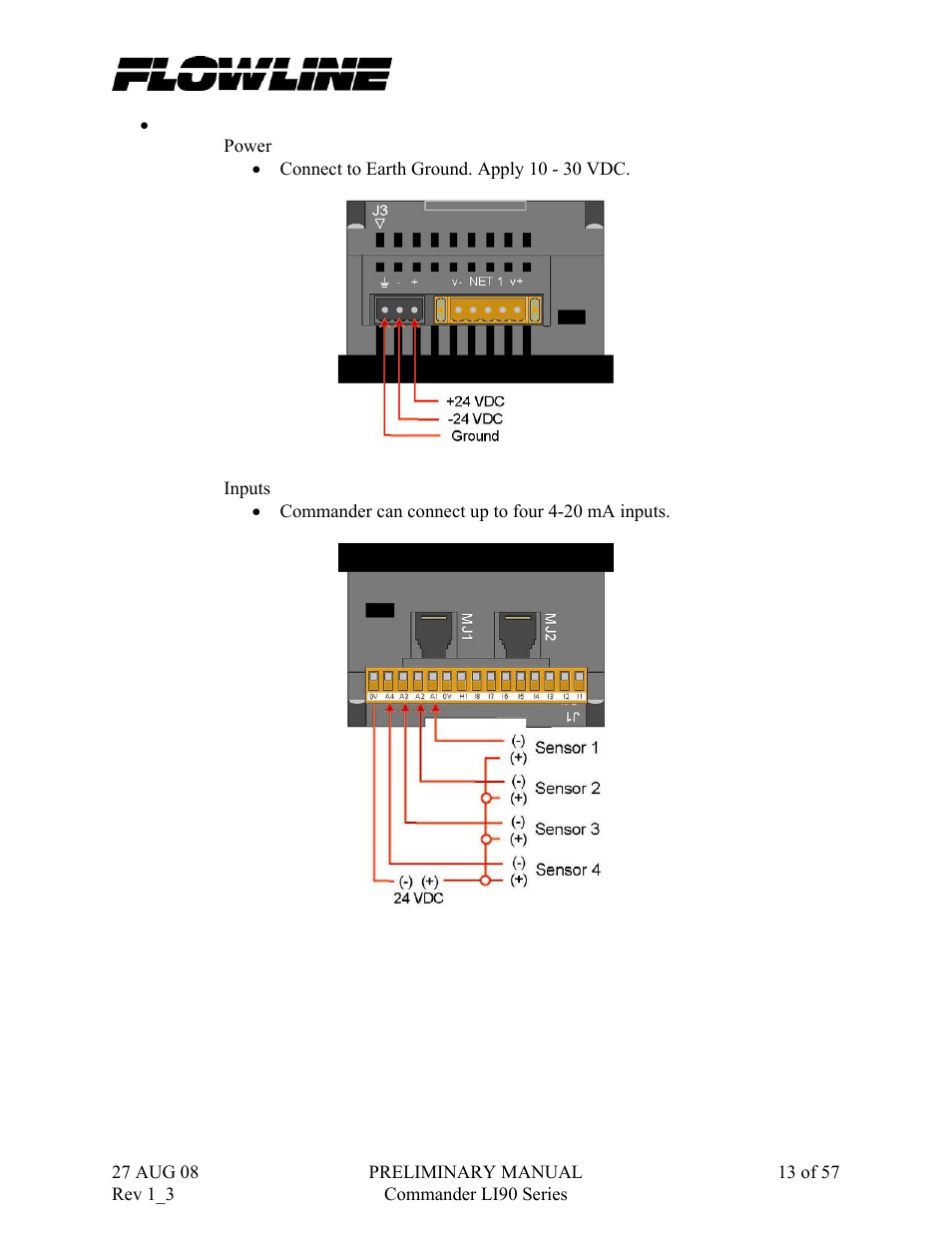 Flowline LI90 Commander User Manual | Page 13 / 57